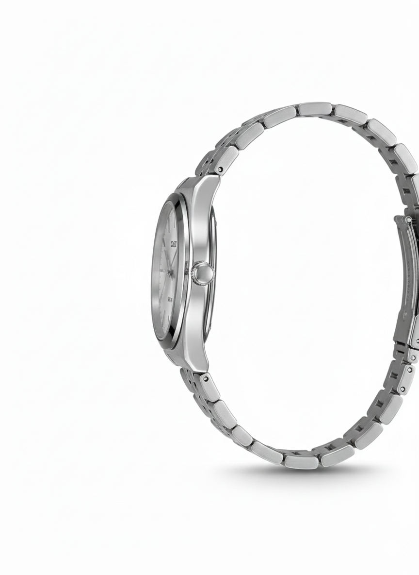 Montre Homme Casio Analogique – Bracelet Acier Inoxydable Argent – Cadran Blanc