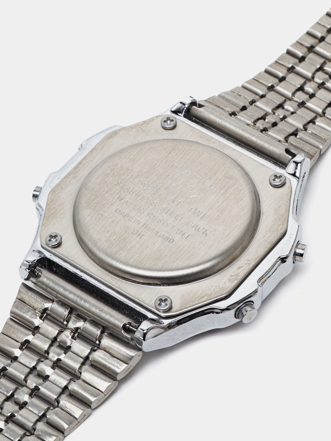 Montre Casio Numérique Rétro Homme – Acier Inoxydable, Étanche, Style Vintage