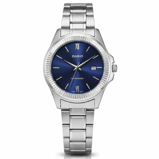 Montre Homme Casio Analogique – Cadran Bleu Élégant