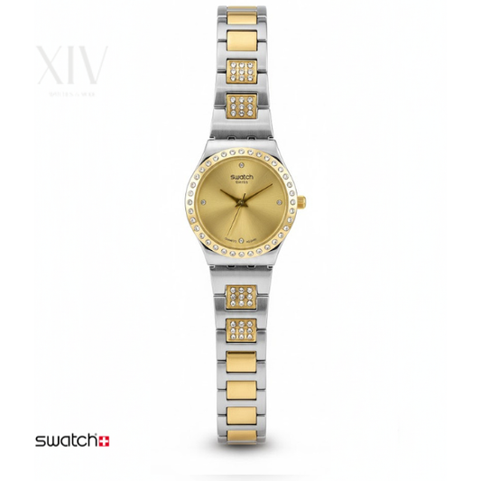 Swatch Bicolore Cristaux: Acier et Or Jaune