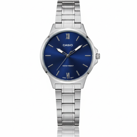 Casio Blue Analog Quartz Stainless Steel Simple Classic MEN