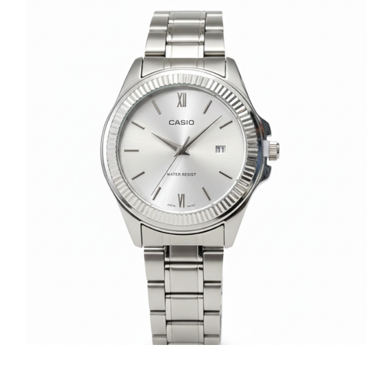 Montre Homme Casio Analogique Acier Inoxydable – Cadran Argent