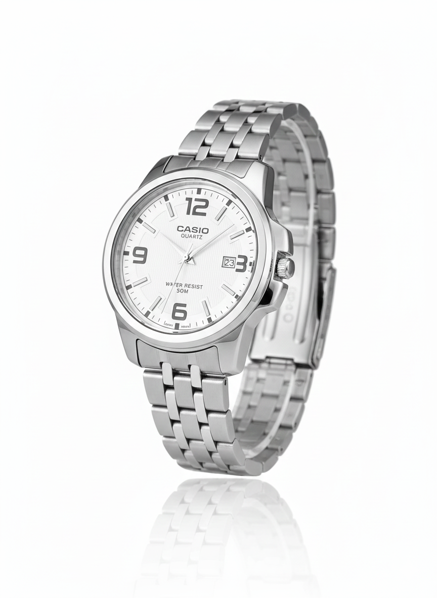 Montre Homme Casio Analogique MTP-1314D-7AVDF – Bracelet Acier Inoxydable Argent, Résistante 50 m, Date – Élégante et Classique