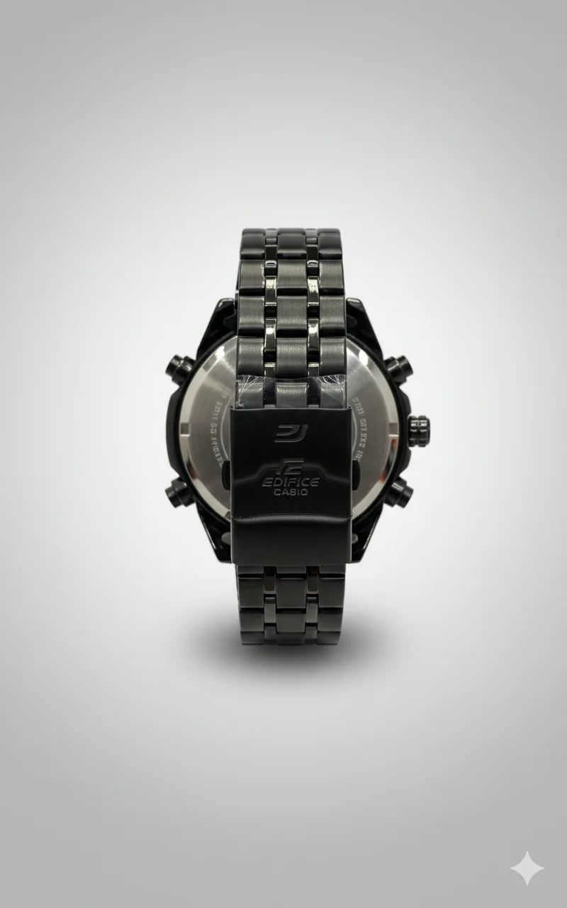 Montre Chronographe Casio Edifice Homme – Boîtier Bicolore Acier & Or, Cadran Blanc Multi-Fonctions EFR-574D