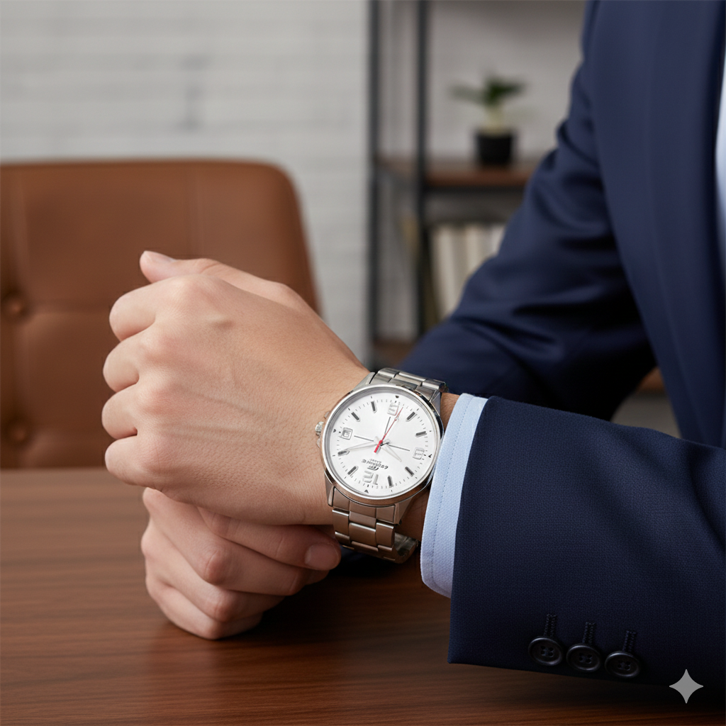 Montre Homme Casio Edifice EFR-S567D-1AVUEF Élégance Sportive|Blanc