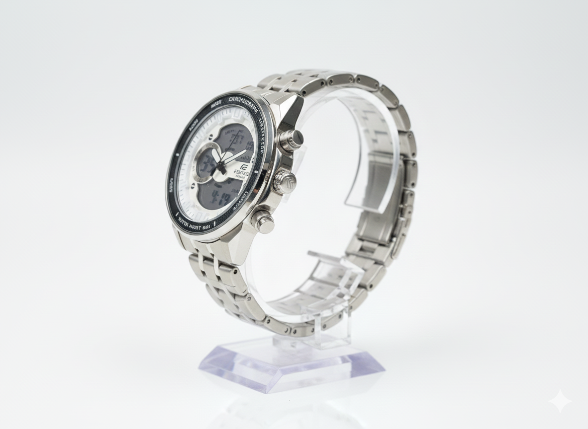 Montre CASIO EDIFICE Blanc Élégante et Robuste