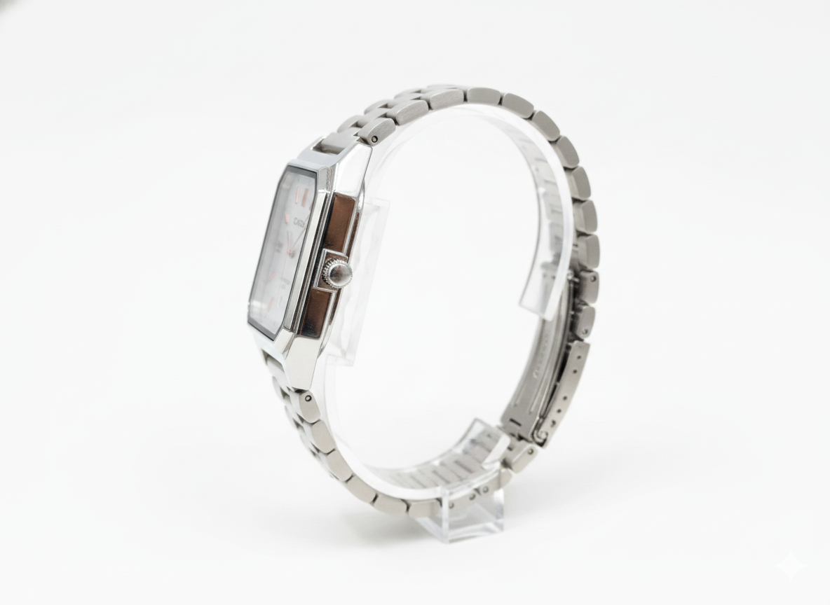 Montre Homme Casio MTP – Bracelet Acier Inoxydable Argent – Cadran Blanc