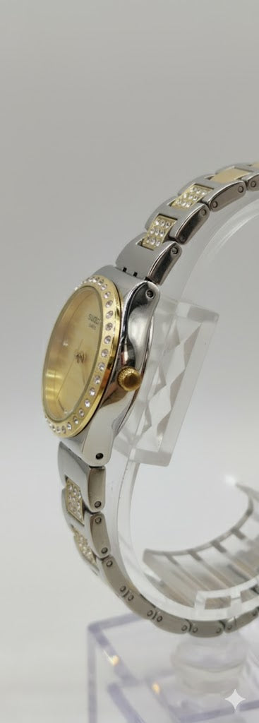 Swatch Bicolore Cristaux: Acier et Or Jaune